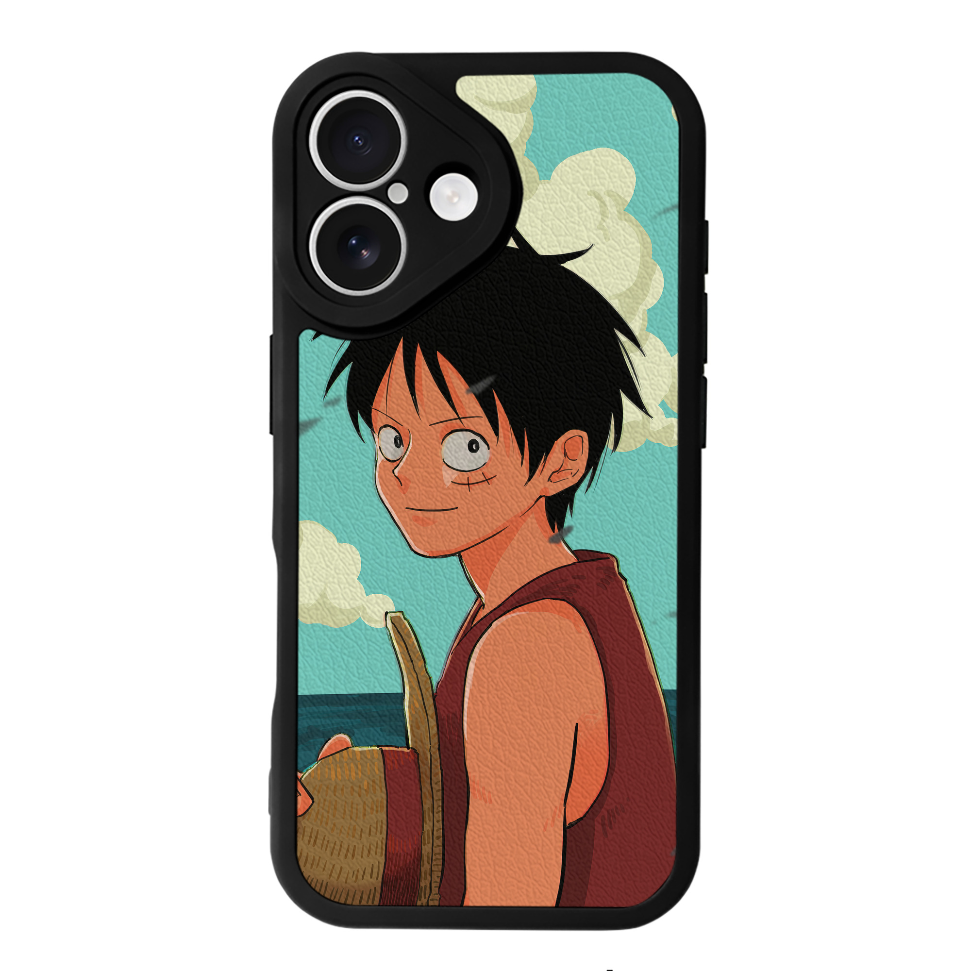 （画像用） ワンピース ONE PIECE 【iPhone 16シリーズ対応】シリコンスマホケース（レザー調） 材質：シリコン
